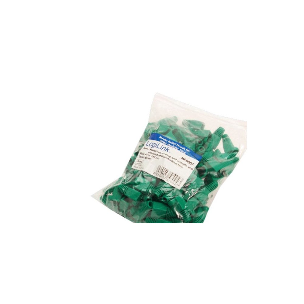 LogiLink LogiLink MP0007 RJ45-kontaktskydd för 8P8C-kontakter, grön,...