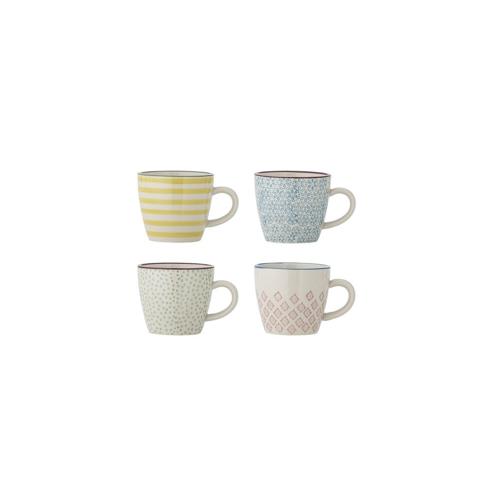 Bloomingville BLOOMINGVILLE Patrizia koppar 280 ml stengods, 4-pack, flerf...