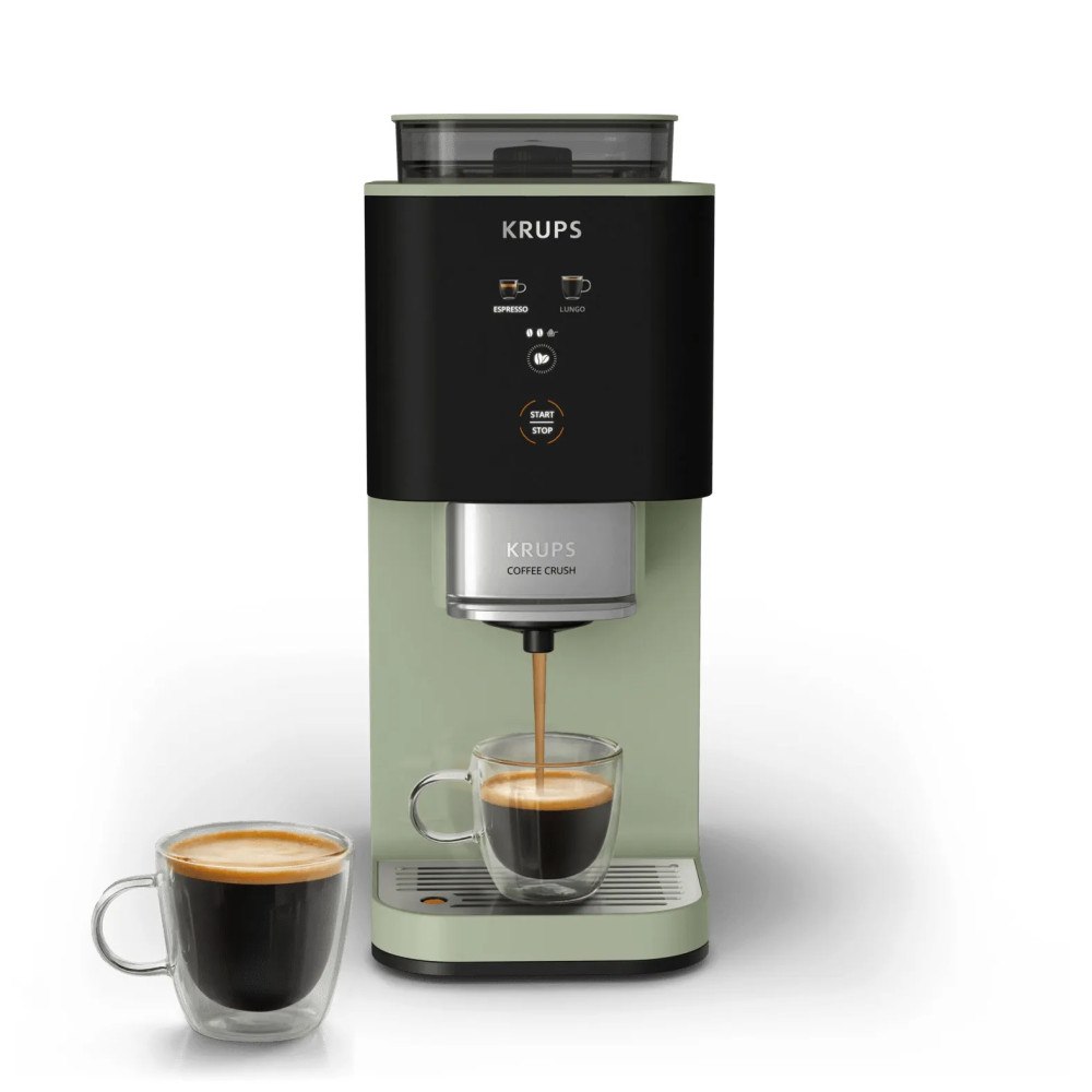 Krups Krups SA401LE0 espressomaskin 15 bar Coffee Crush, svart/grö...