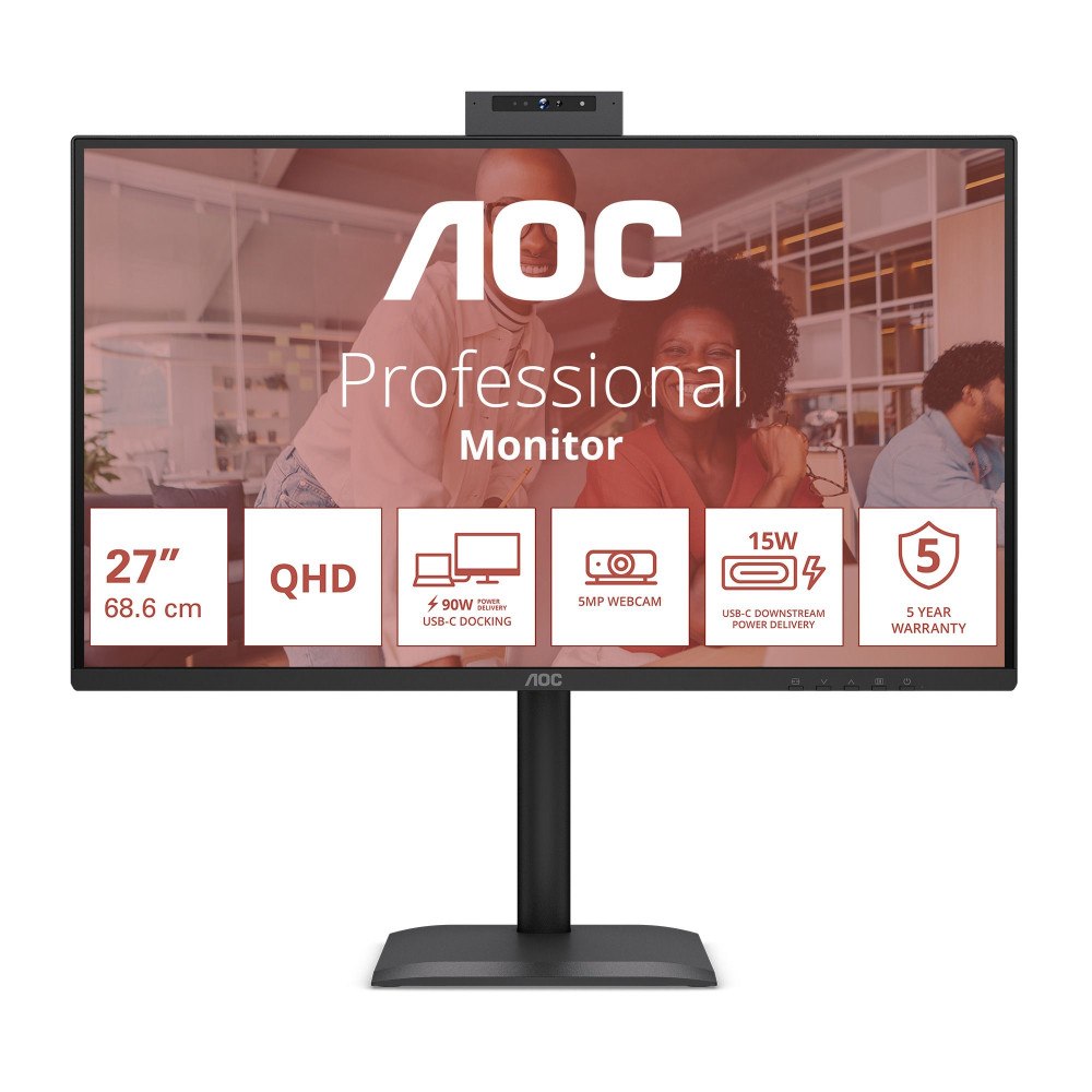 AOC AOC Q27E4CW, 68,6 cm (27"), 2560 x 1440 pixlar, Quad HD, LCD...