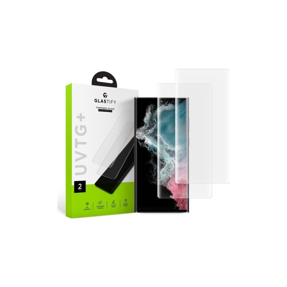 Glastify Glastify UVTG+ skärmskydd i glas för Galaxy S23 Ultra, 2-pac...