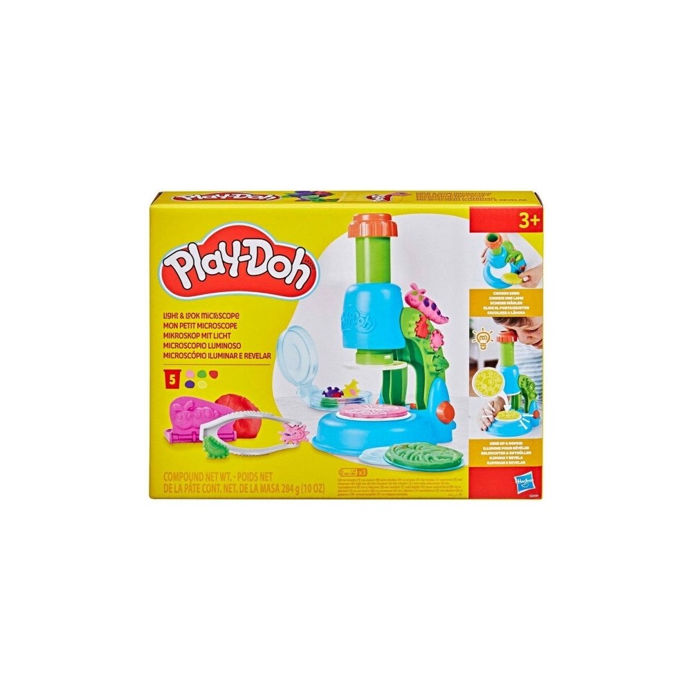 Play Doh Play-Doh Light &amp Look mikroskoplekset med belysning, 17 d...