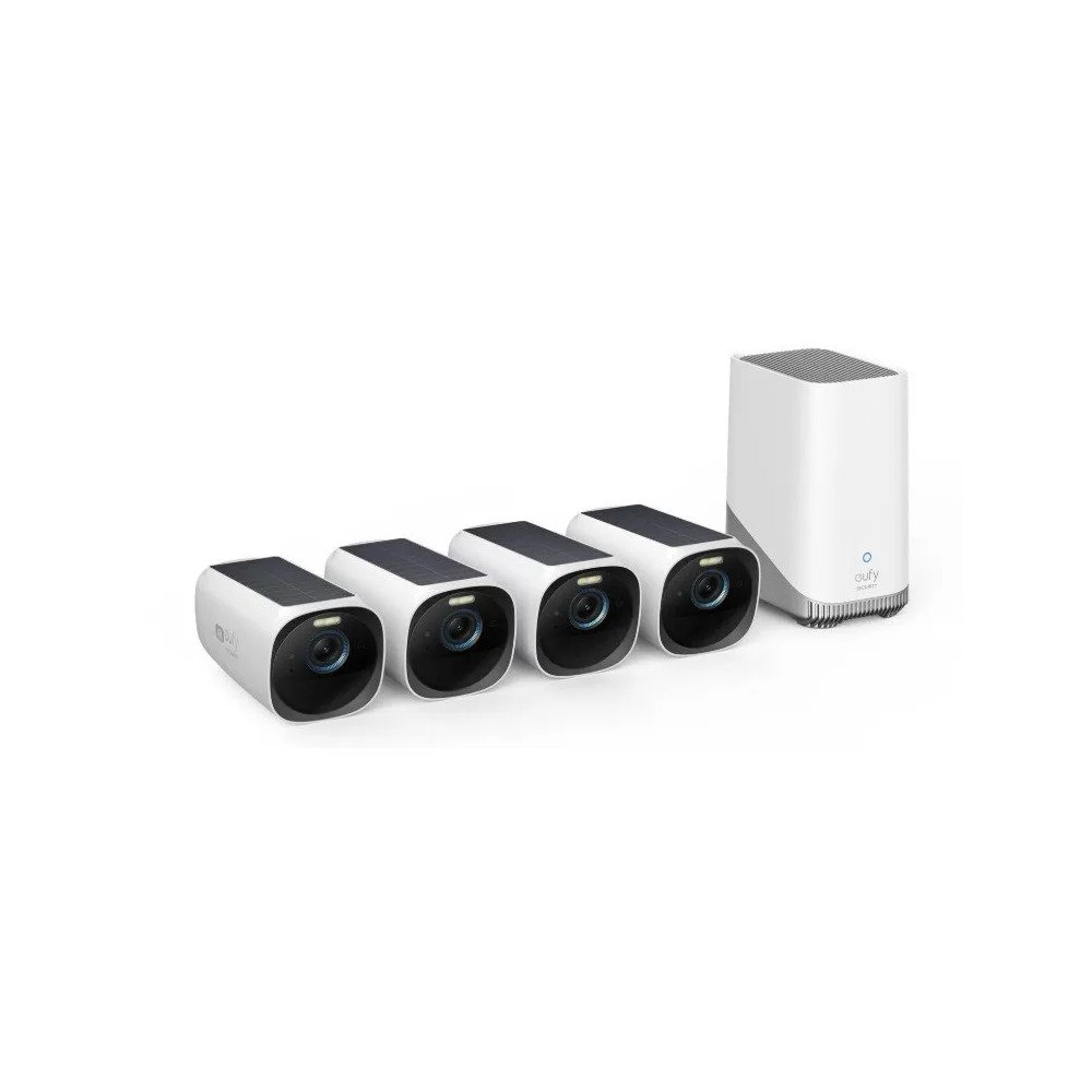 ANKER eufy eufyCam S330 övervakningskamerakit 4K IP67 solcellsdriv...