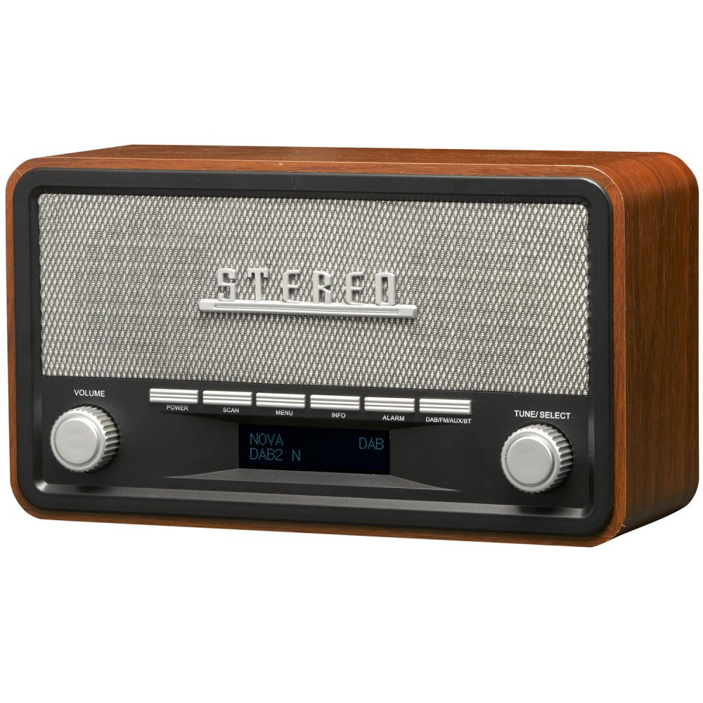 Denver Radio DAB+/FM Klocka Bluetooth DAB-18 Trähölje