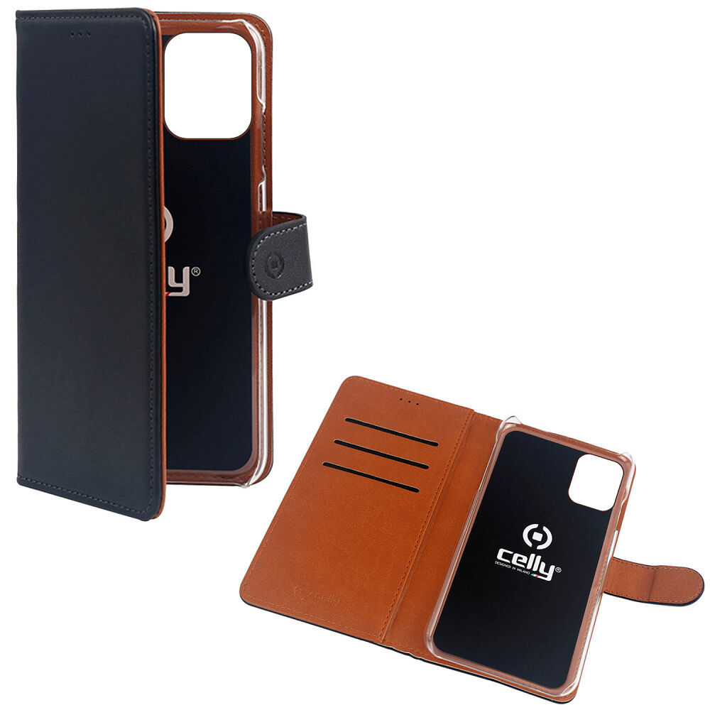 Celly Wallet Case iPhone 12 Mini Svart