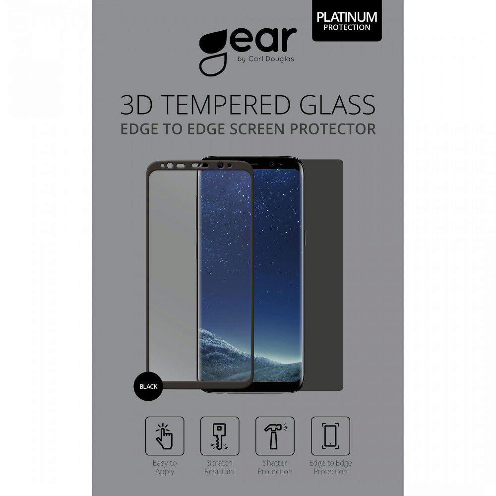 GEAR Härdat Glas 3D Full Cover Svart Samsung J5 (2017)