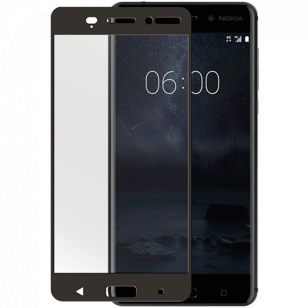 GEAR Härdat Glas 3D Full Cover Svart Nokia 6 2017