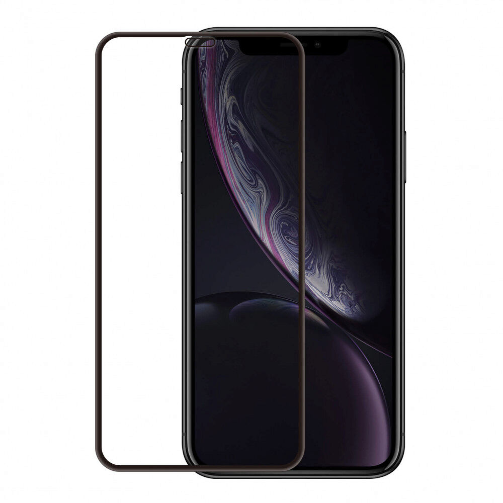 GEAR Glass Prot. Curved Black Frame 3D PLATINUM iPhone XR/11