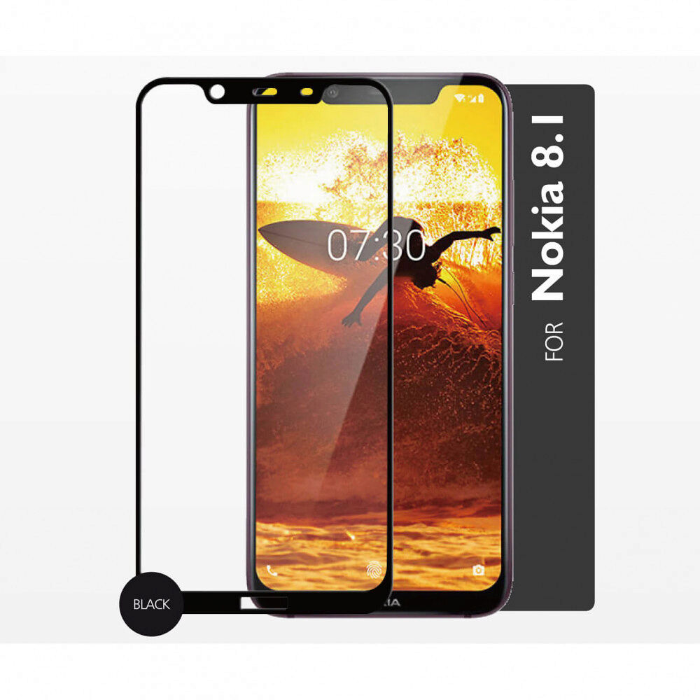 GEAR Härdat Glas 2,5D Full Cover Nokia 8.1
