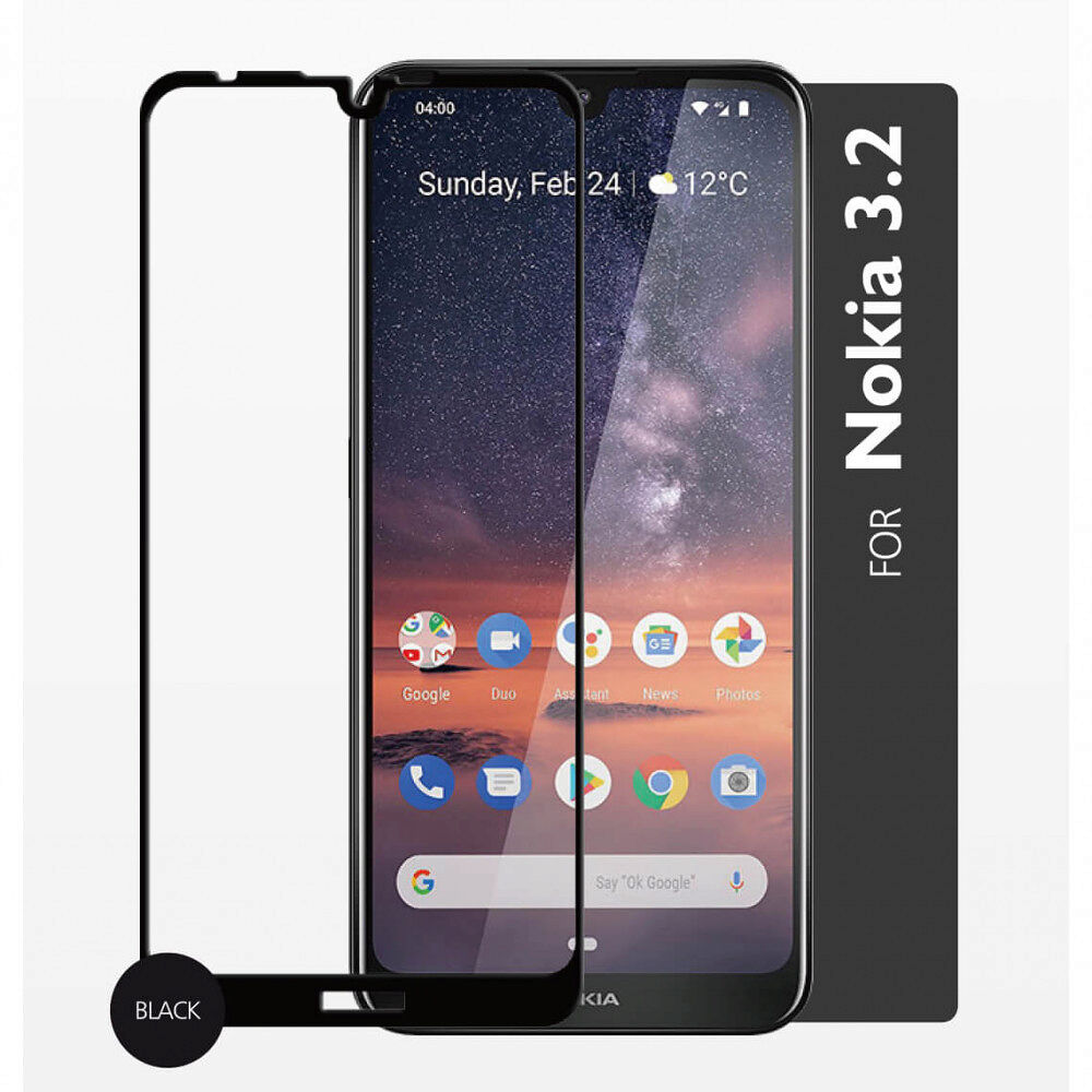 GEAR Härdat Glas 2,5D Full Cover Nokia 3.2