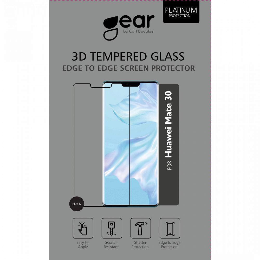 GEAR Härdat Glas 3D Full Cover Black Huawei mate 30