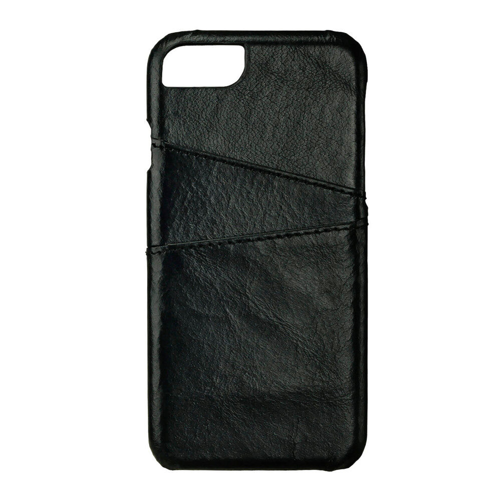 ONSALA COLLECTION Mobilskal Skinn Svart med Kortfack iPhone 6/7/8/SE