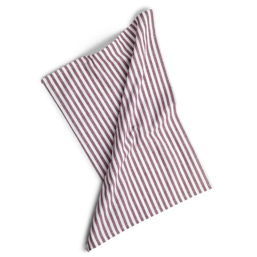 Kosta Linnewäfveri Kökshandduk Randig - Röd