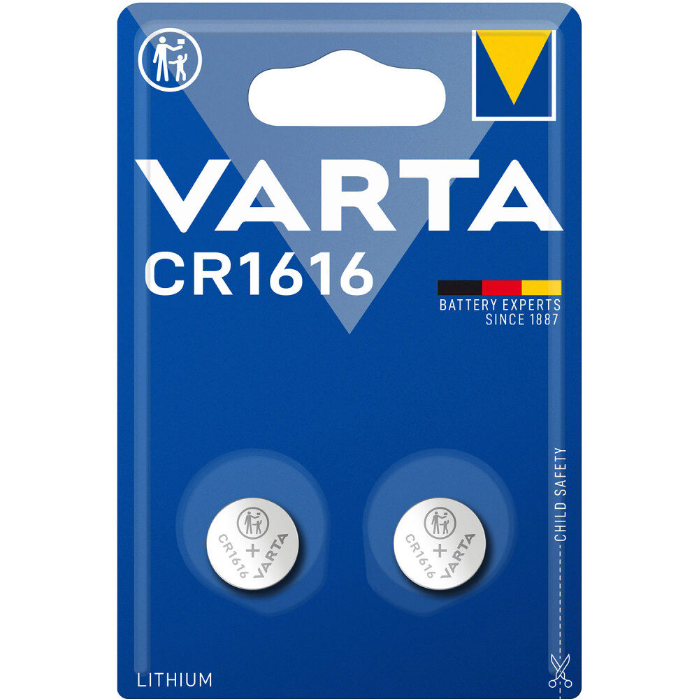 Varta CR1616 3V Lithium Knappcellsbatteri 2-pack