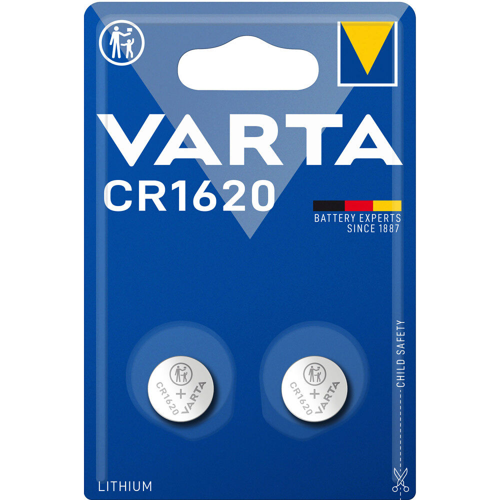 Varta CR1620 3V Lithium Knappcellsbatteri 2-pack