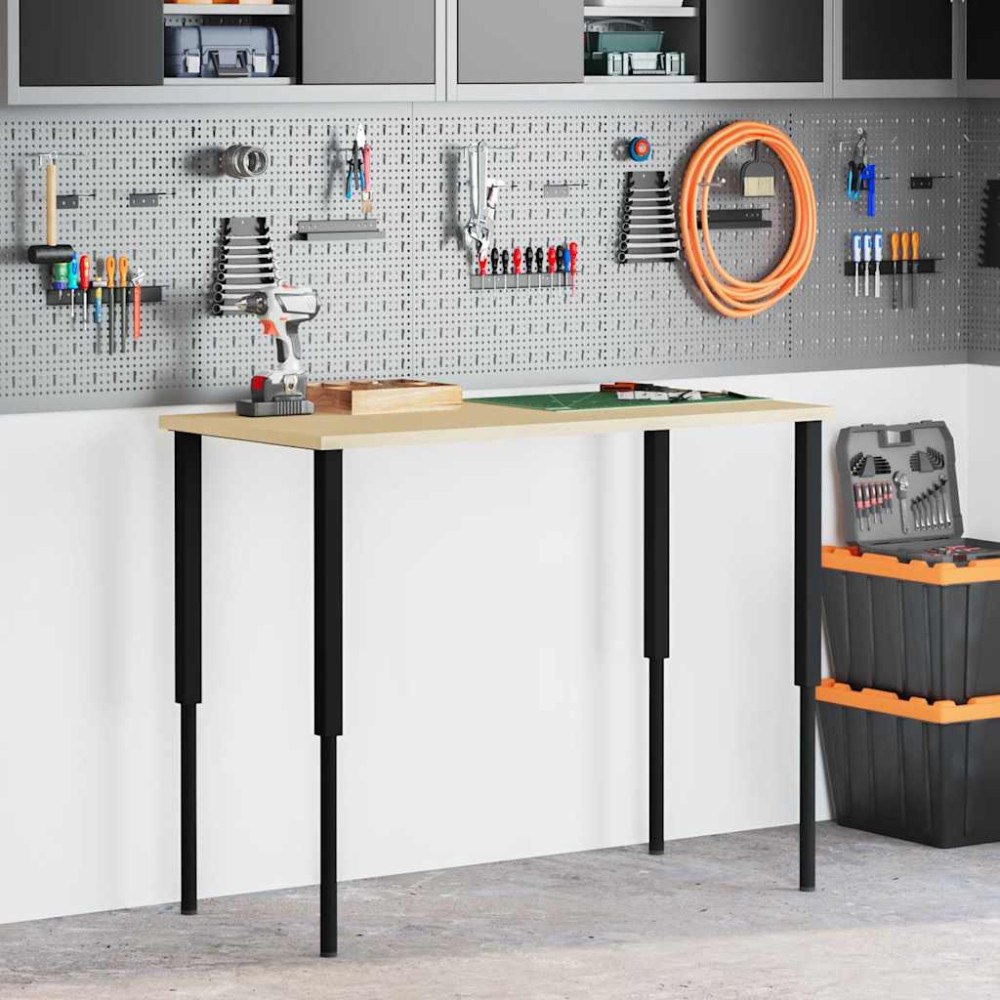 vidaXL Ramar till arbetsbänk 2 st metall 55x(69-95,5) cm svart