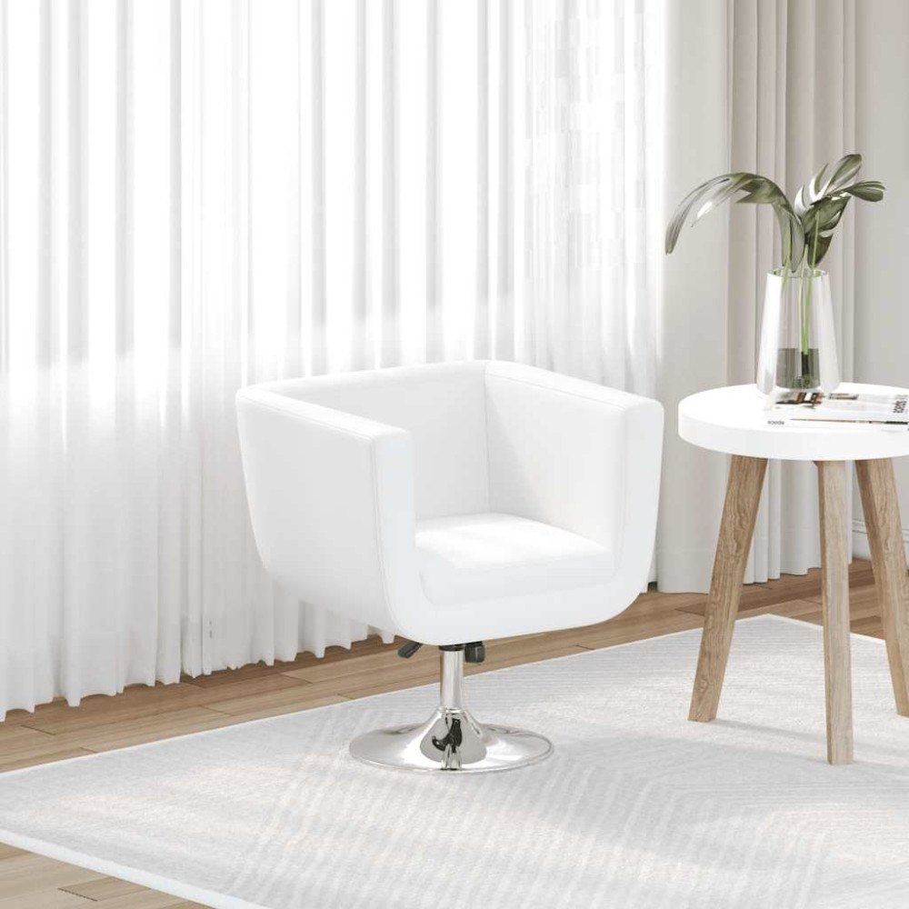 vidaXL Barstol vit konstläder