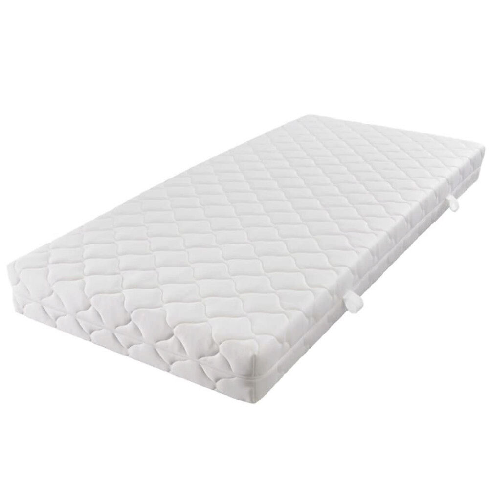 vidaXL Madrass med tvättbart överdrag 200 x 160 x 17 cm