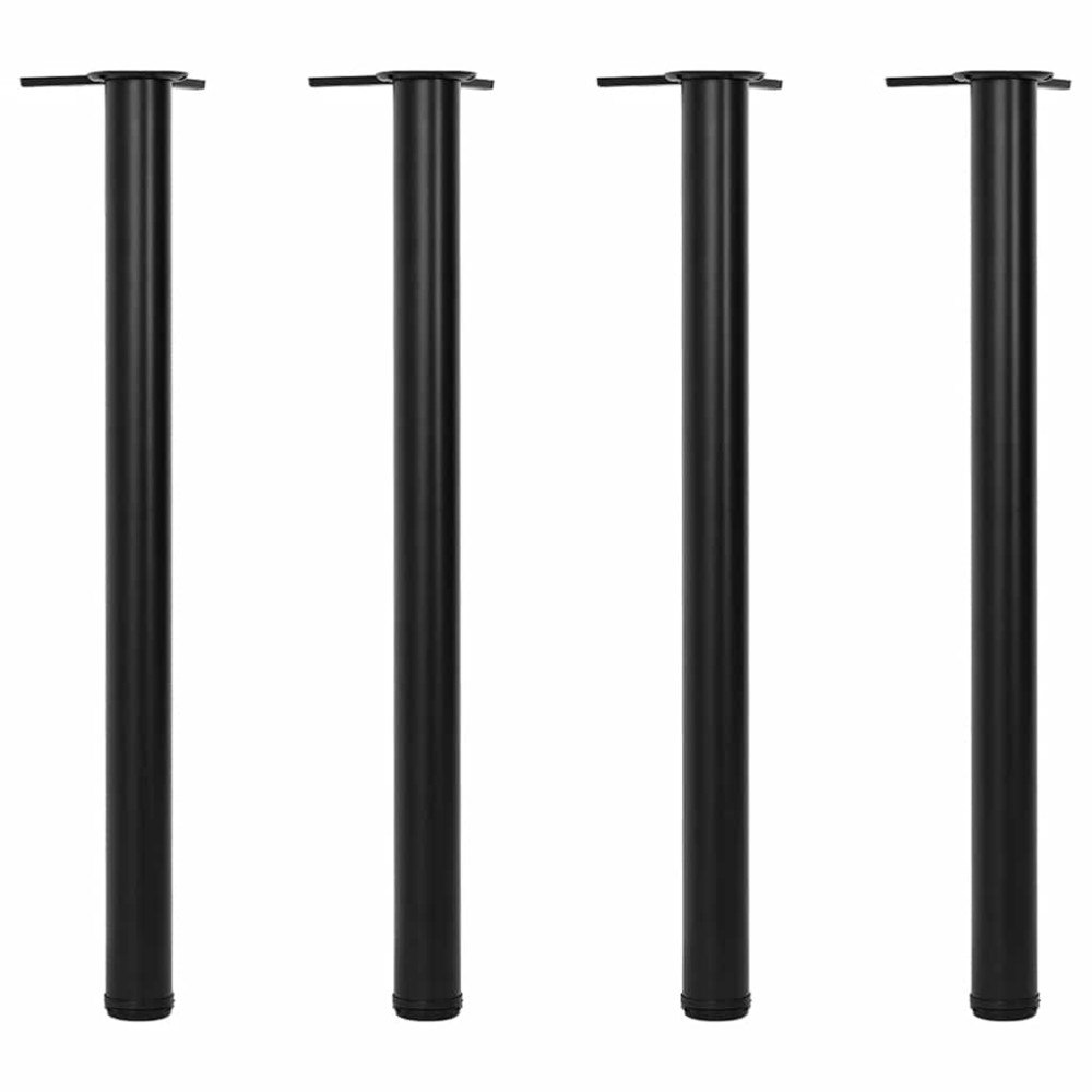 vidaXL Höjdjusterbara bordsben 4 st 870 mm svart