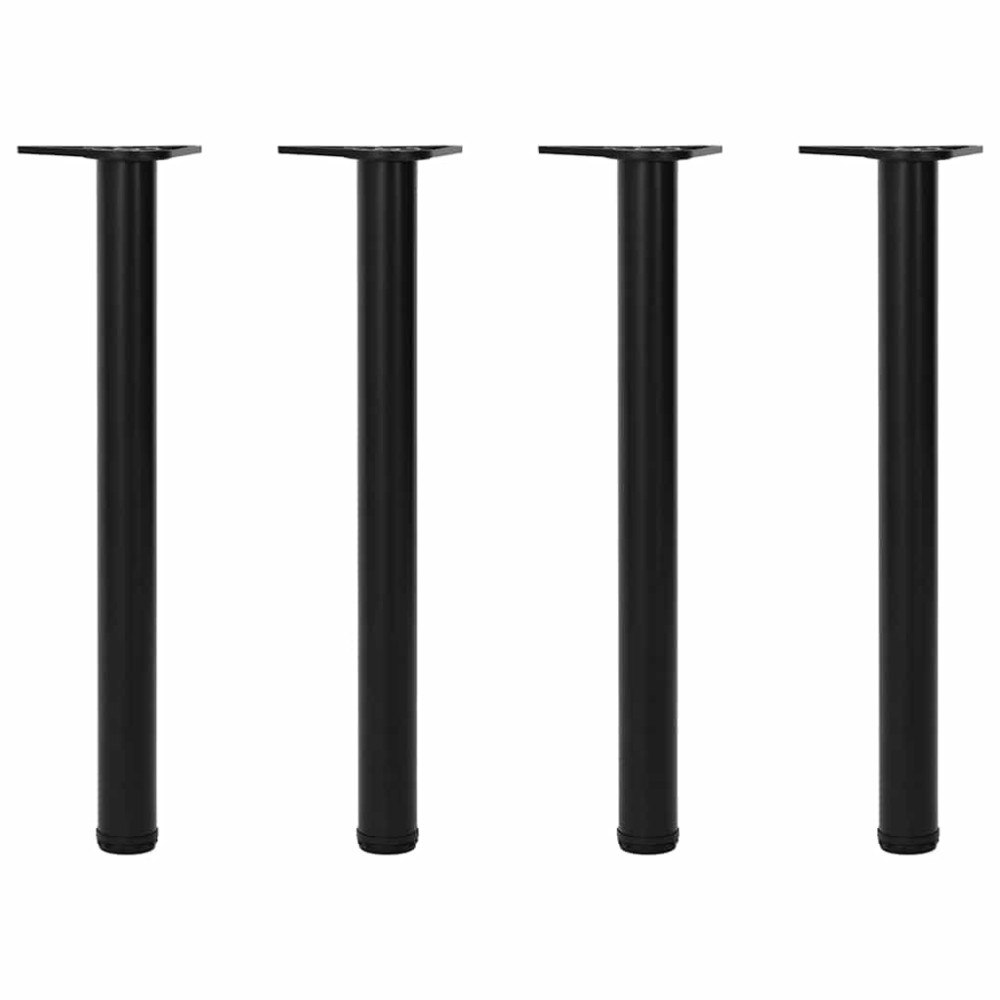 vidaXL 4 Höjdjusterbara bordsben i svart 710 mm