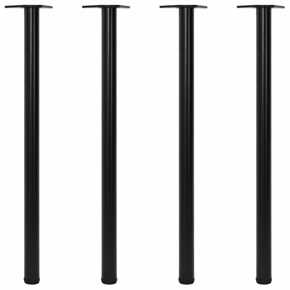 vidaXL Höjdjusterbara bordsben 4 st svart 1100 mm