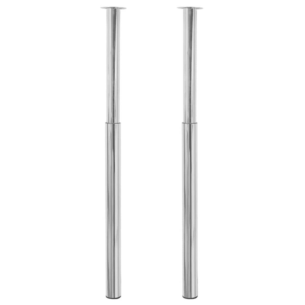 vidaXL Teleskopiska bordsben krom 710 mm-1100 mm