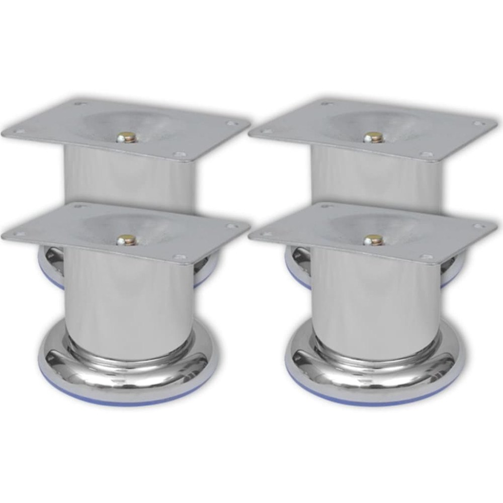 vidaXL Runda soffben i krom 4 st 60 mm
