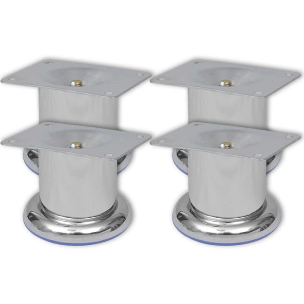 vidaXL Runda soffben i krom 4 st 60 mm
