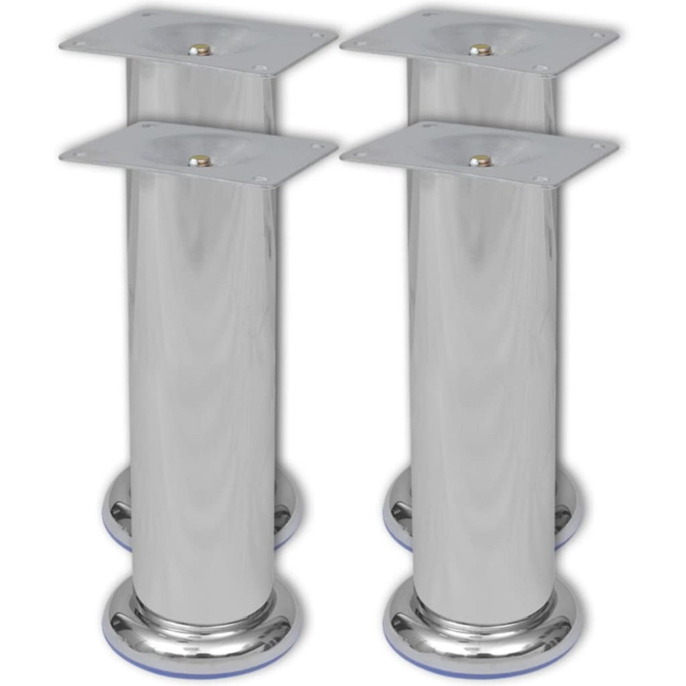 vidaXL 4 Runda soffben i krom 180 mm
