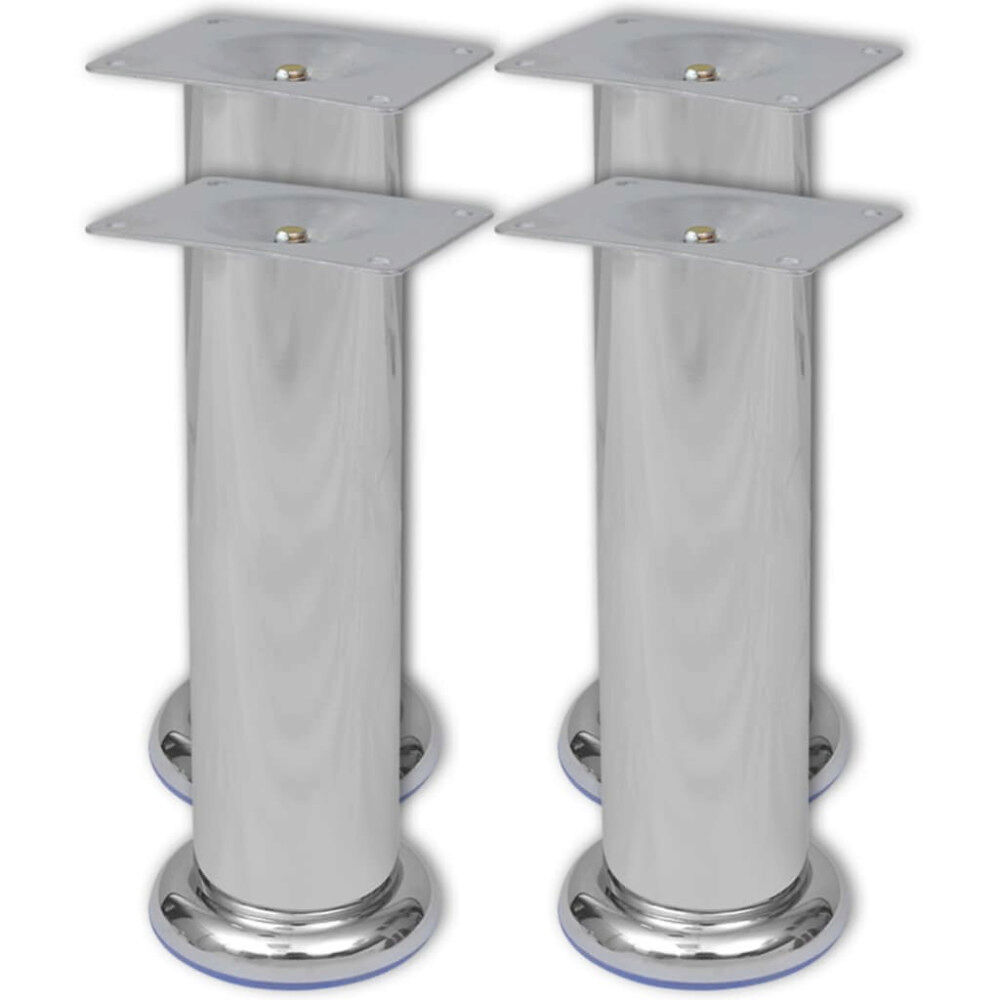vidaXL 4 Runda soffben i krom 180 mm