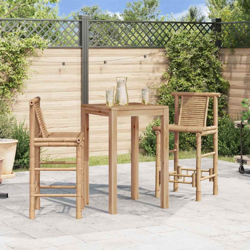 vidaXL Barstolar 2 st bambu