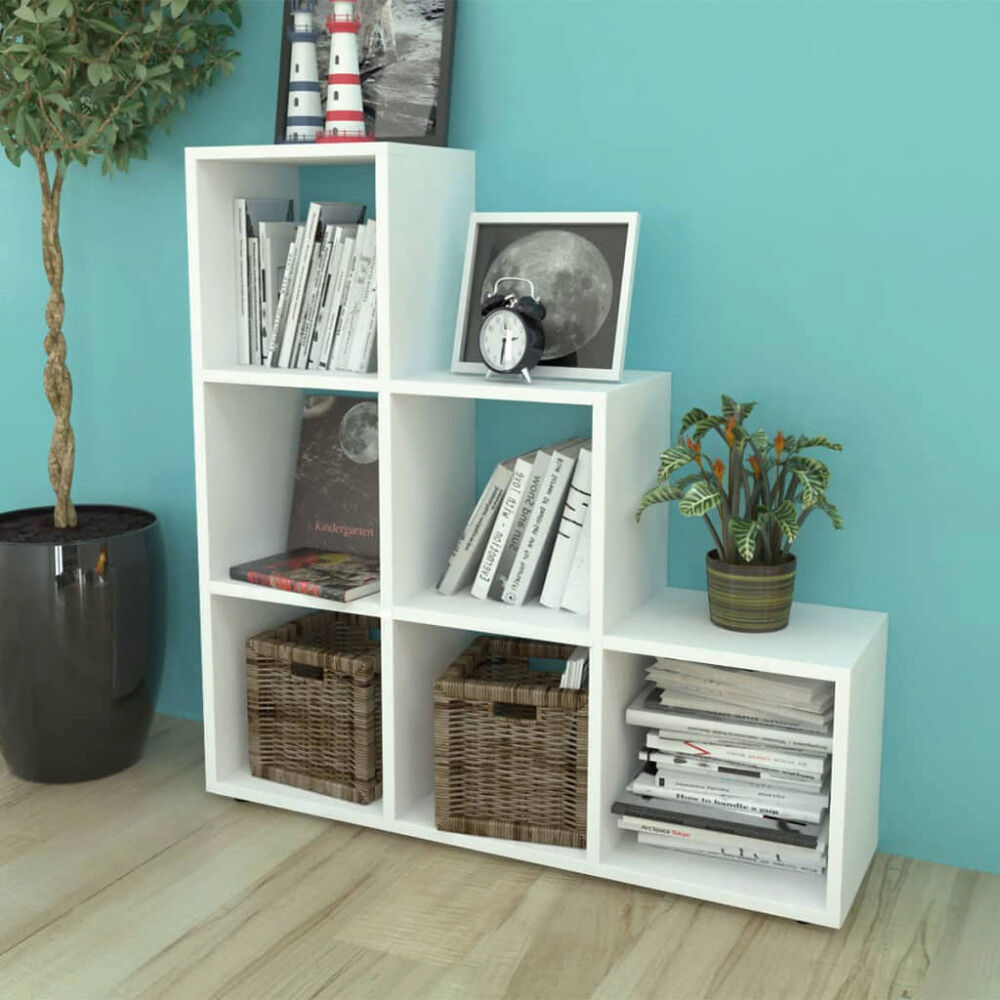 vidaXL Bokhylla 107 cm vit