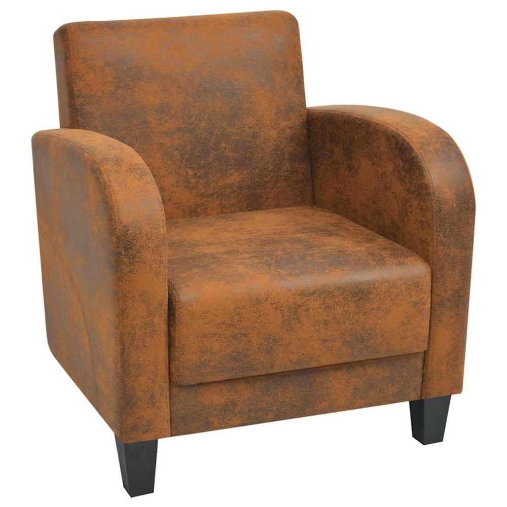 vidaXL Fåtölj brun 73x72x76 cm