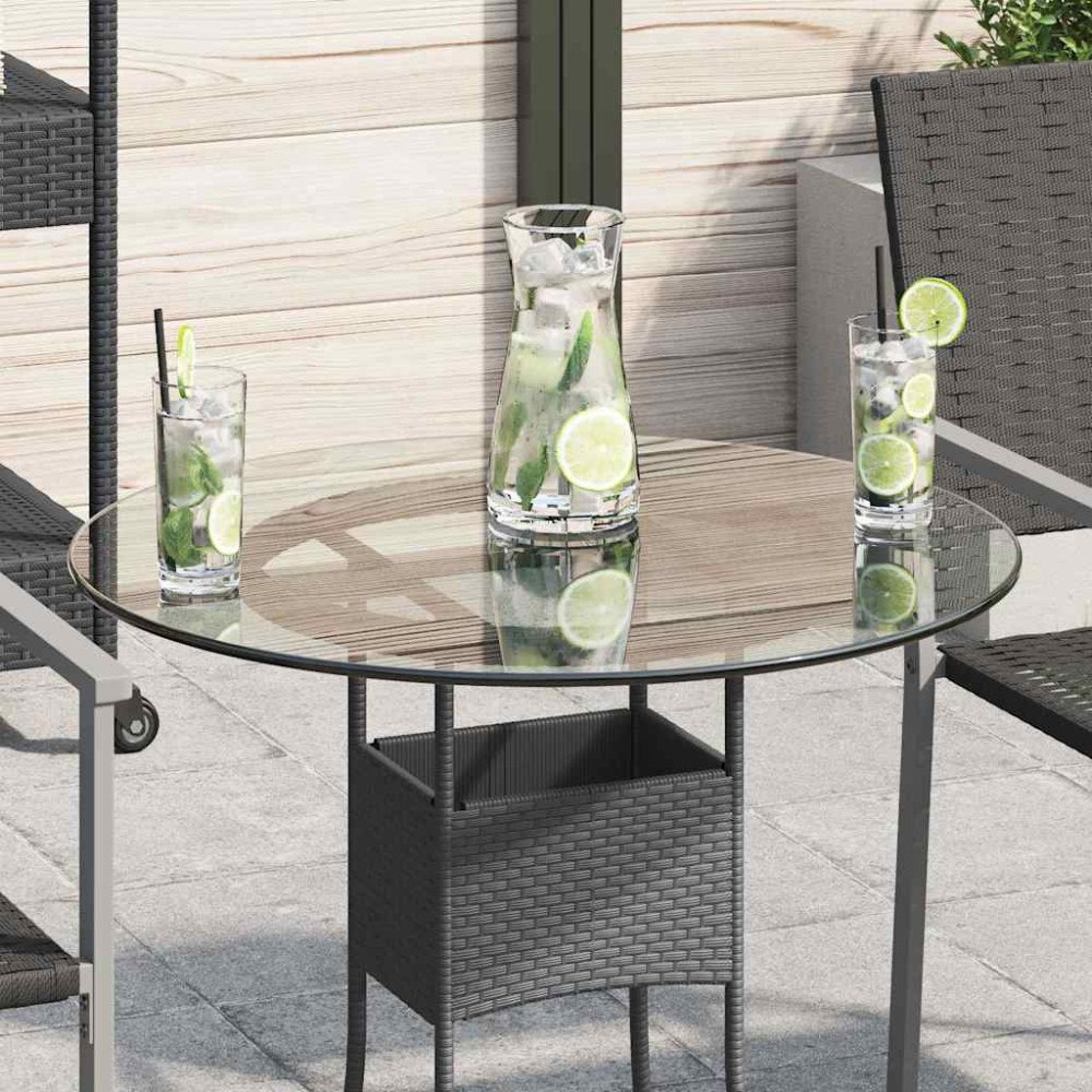 vidaXL Bordsskiva i härdat glas 600 mm rund
