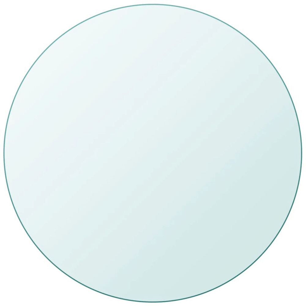 vidaXL Bordsskiva härdat glas rund 800 mm