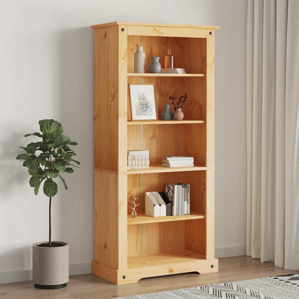 vidaXL Bokhylla i mexikansk Coronastil med 5 hyllor furu 80x40x170 cm