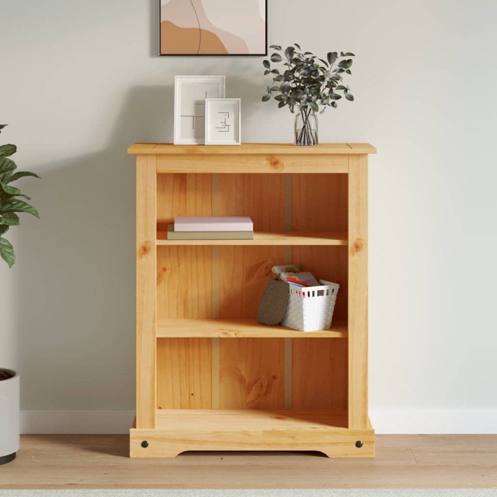 vidaXL Bokhylla i mexikansk Coronastil med 3 hyllor furu 80x29x100 cm