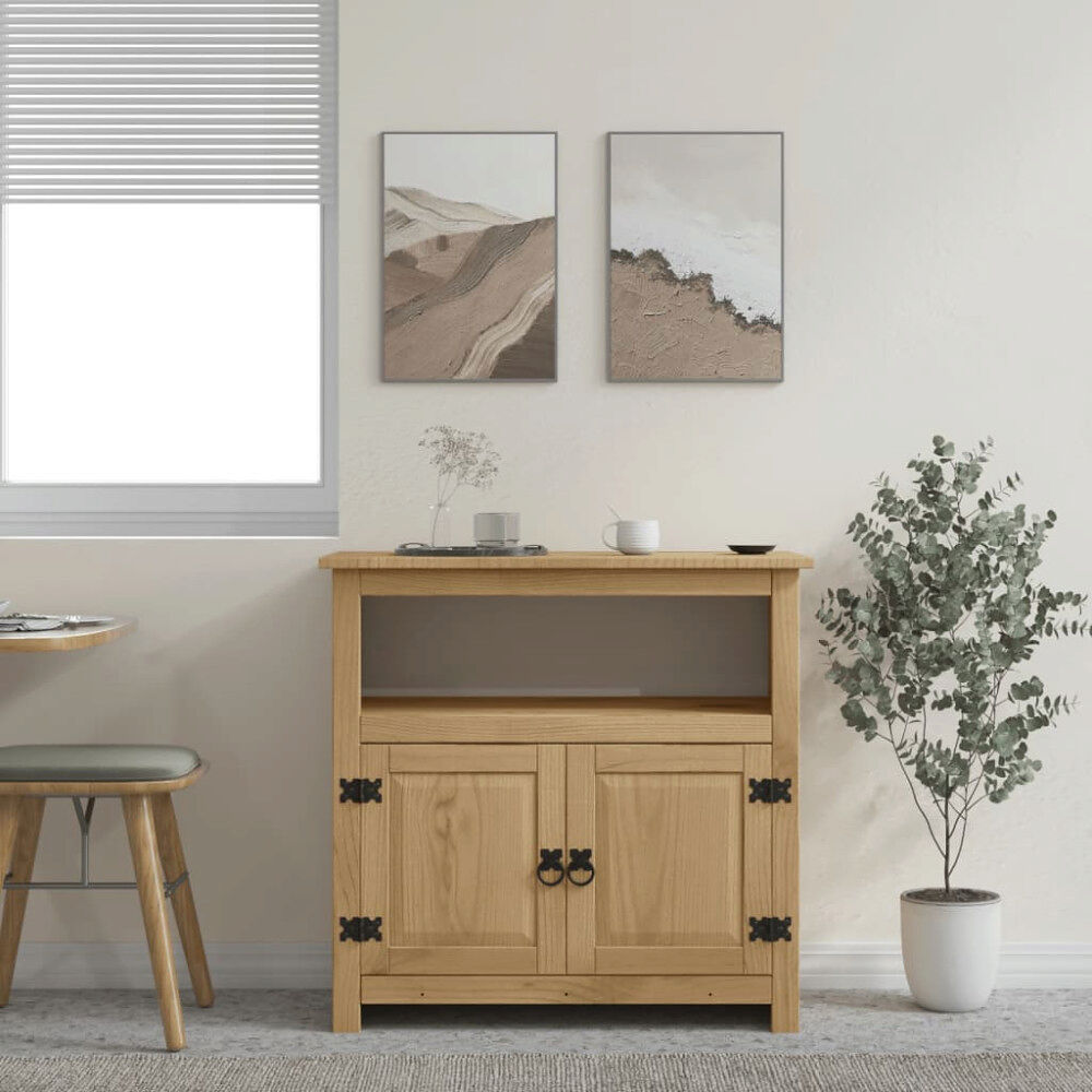 vidaXL TV-bänk mexikansk Coronastil furu 80x43x78 cm