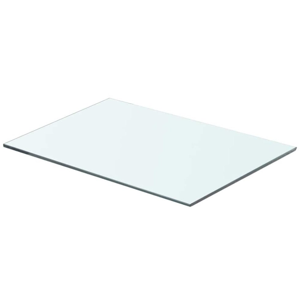 vidaXL Hyllplan glas genomskinlig 50x30 cm