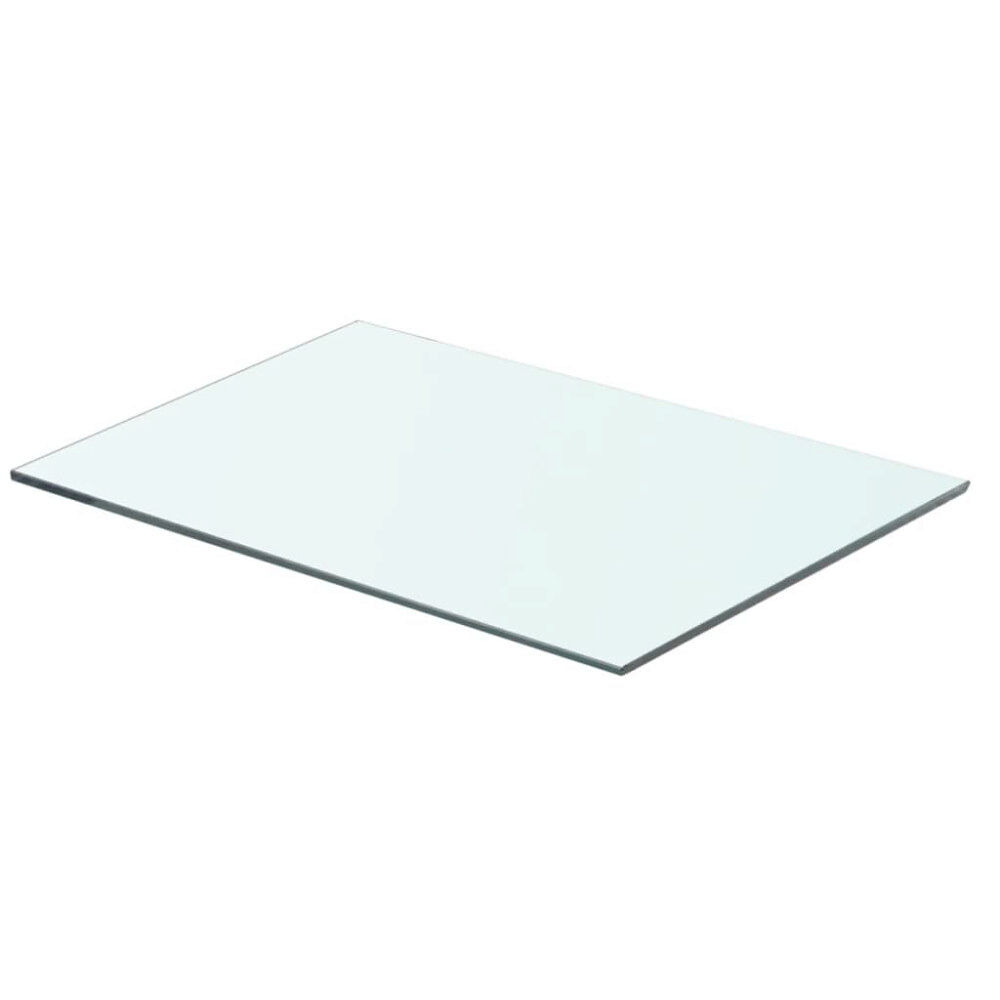 vidaXL Hyllplan glas genomskinlig 50x30 cm