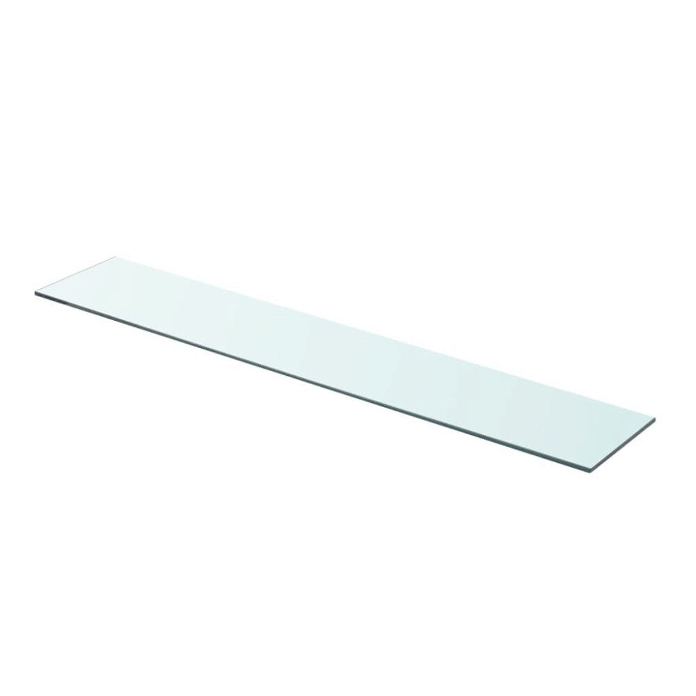 vidaXL Hyllplan glas genomskinlig 90x15 cm
