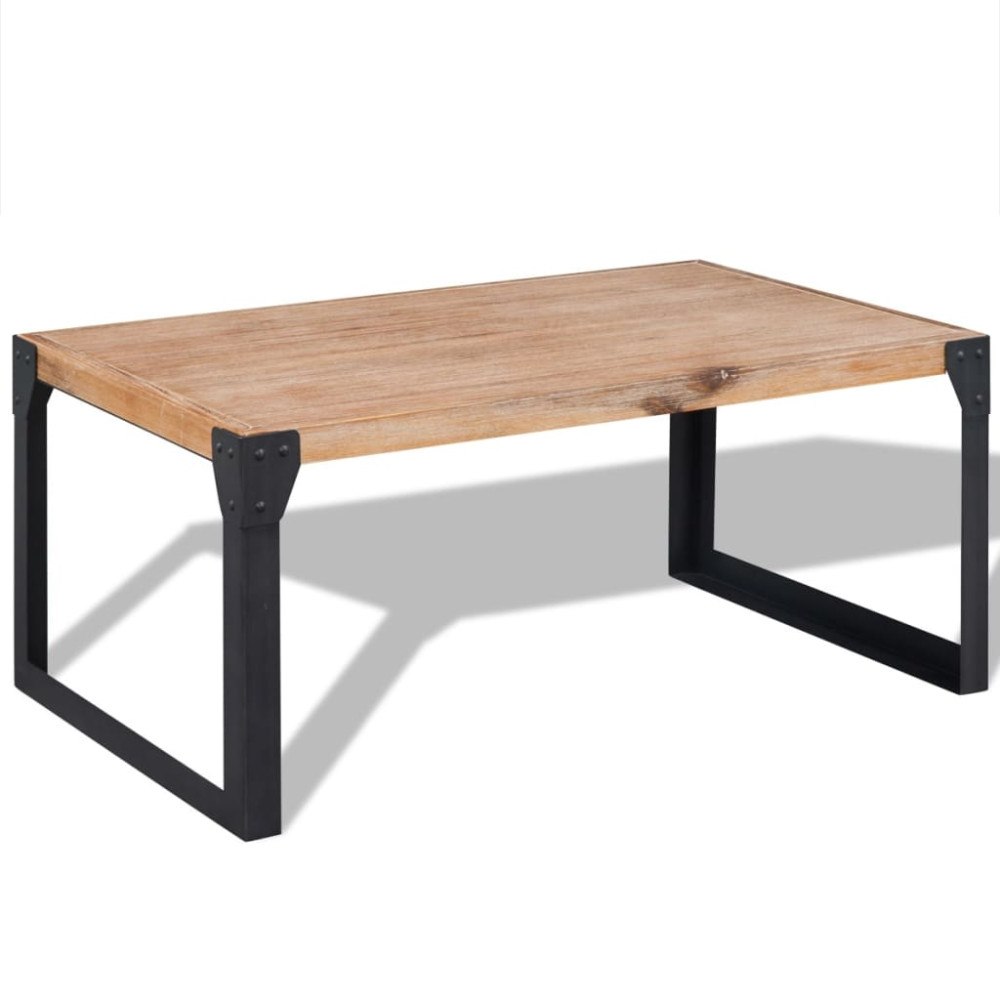 vidaXL Soffbord massivt akaciaträ 100x60x45 cm