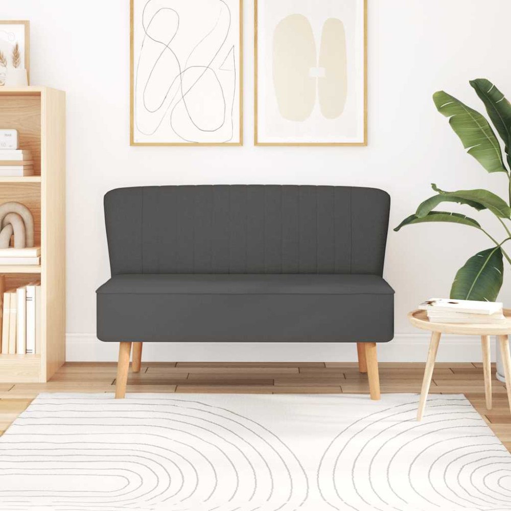 vidaXL Soffa tyg 117x55,5x77 cm mörkgrå