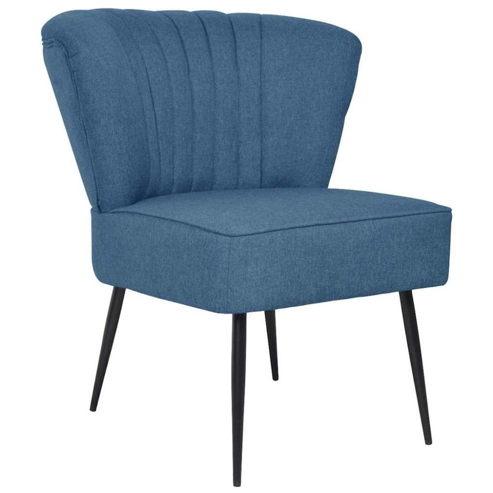 vidaXL Cocktailfåtölj blå tyg