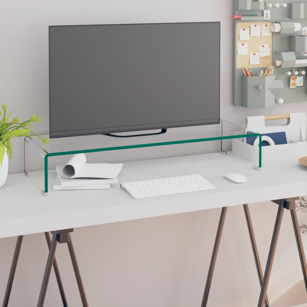 vidaXL TV-bord klarglas 80x30x13 cm