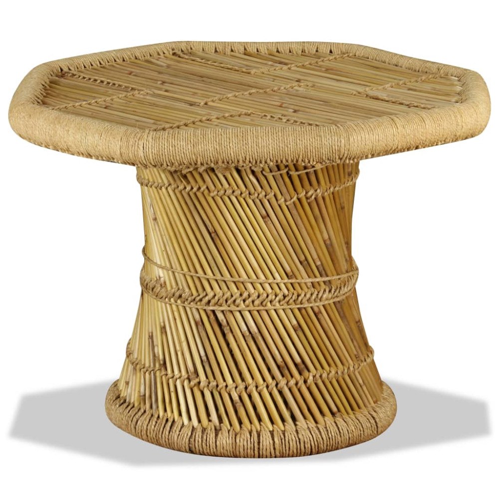 vidaXL Soffbord bambu oktogon 60x60x45 cm
