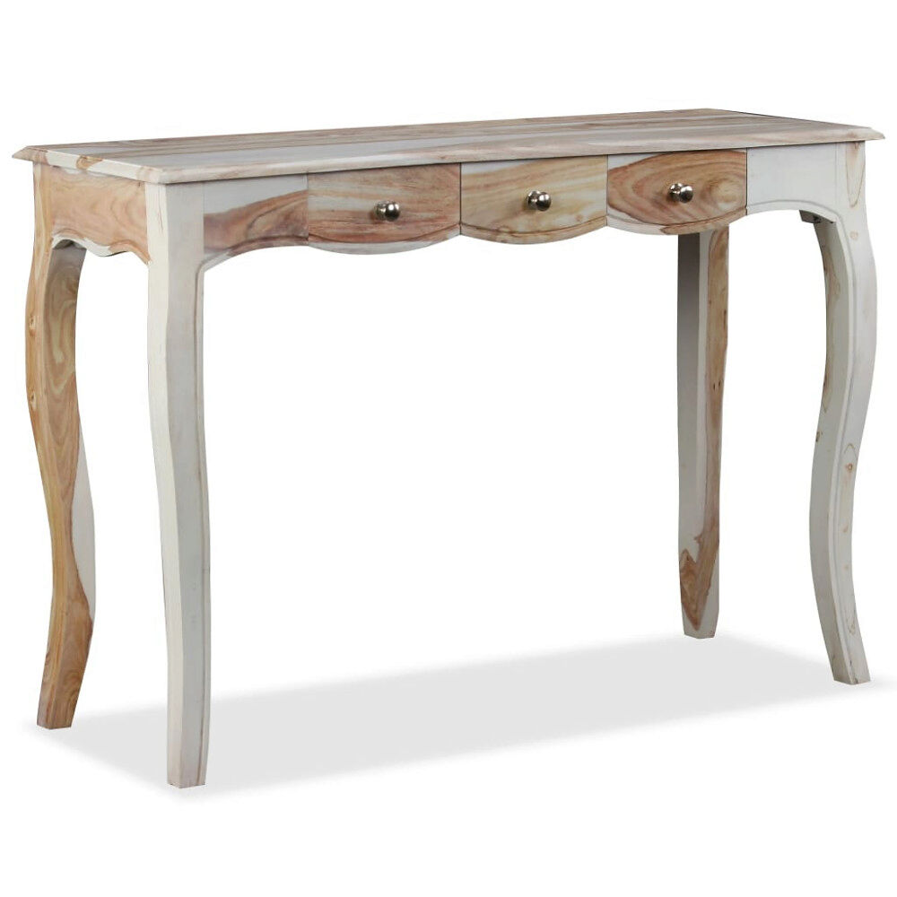 vidaXL Skänk med 3 lådor massivt akasieträ 110x40x76 cm
