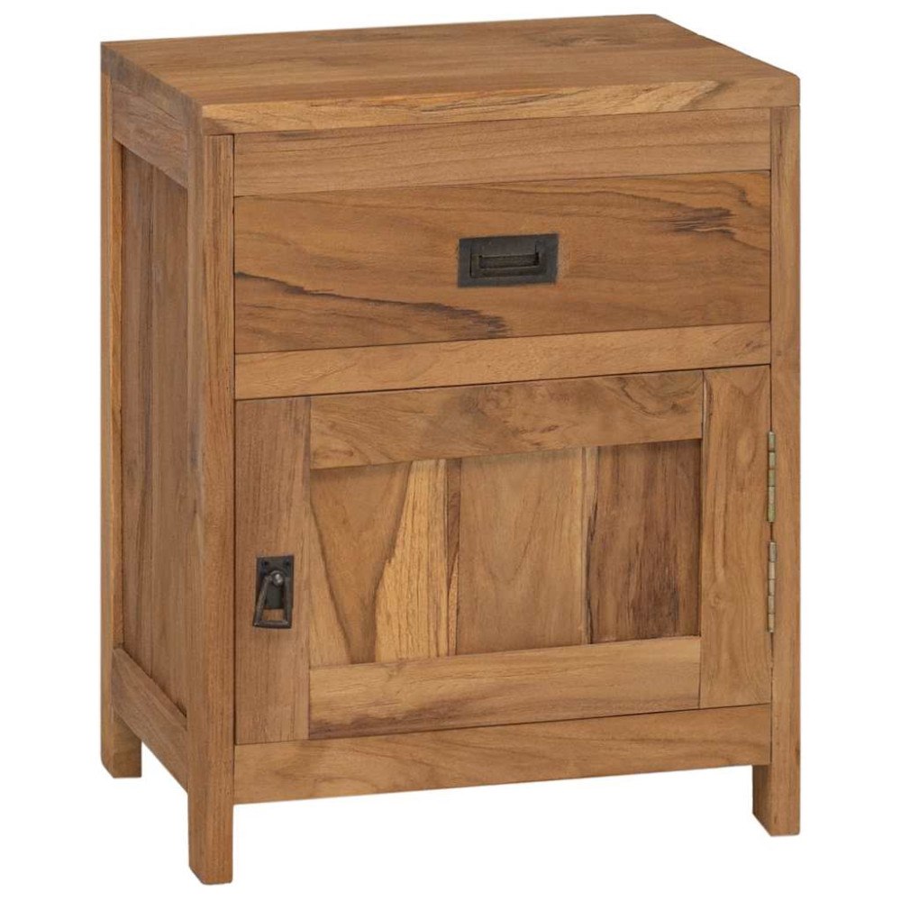 vidaXL Nattduksbord i massiv teak 40x30x50 cm