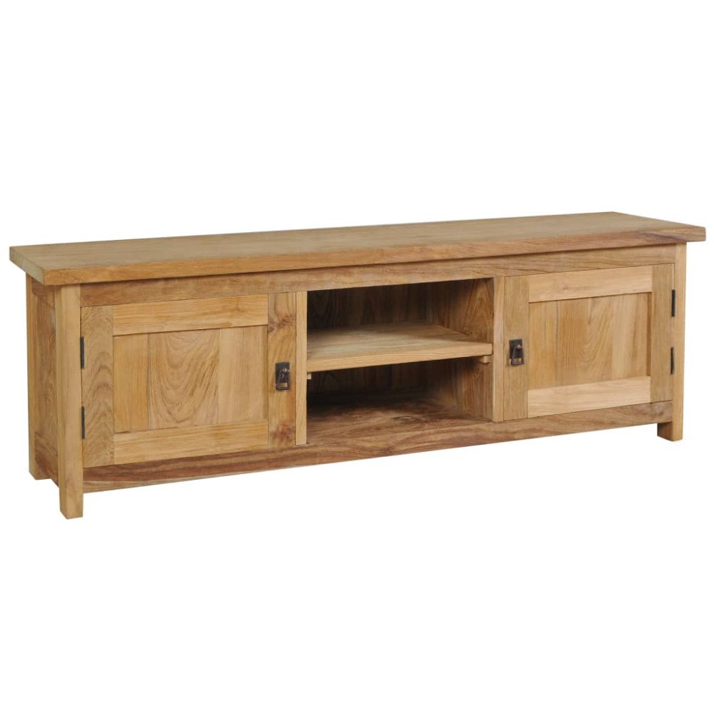 vidaXL TV-bänk i massiv teak 120x30x40 cm