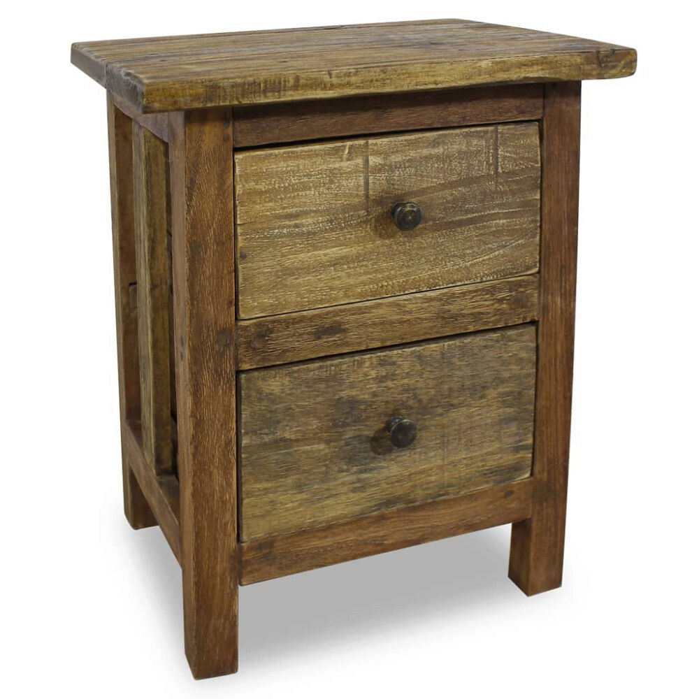 vidaXL Sängbord massivt mahognyträ 40x30x51 cm